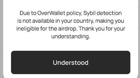 Over Wallet KYC In Pakistan successful | Sybil Detection is not available in your country fixed