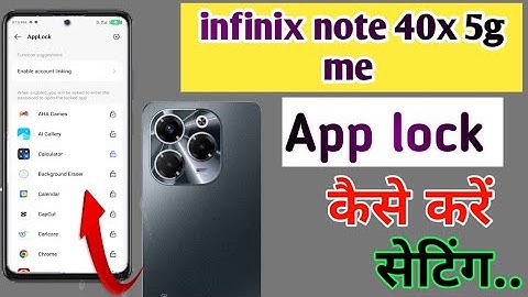 infinix note 40x 5g mobile me app lock kaise lagaye /app lock kaise kare setting infinix 5g phone me