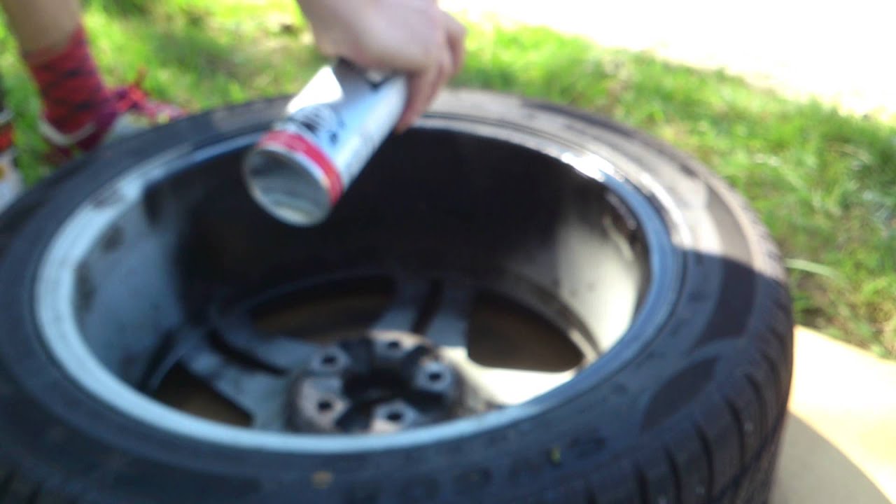 Spraying your rims with a spray can matte black YouTube
