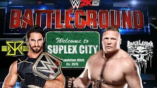 Seth Rollins vs Brock Lesnar-WWE World Heavyweight Championship Match: Battleground 2015