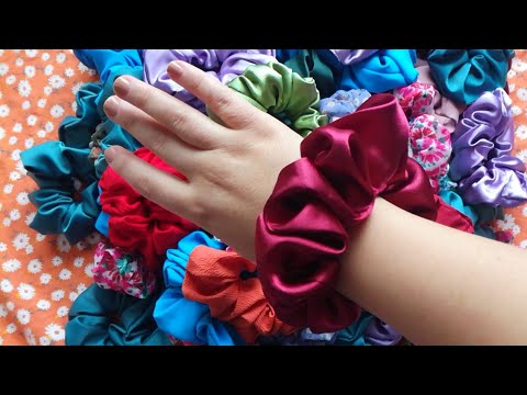 yeni başlayanlar için çok pratik lastikli saten kumaş toka yapımı / DIY Scrunchies