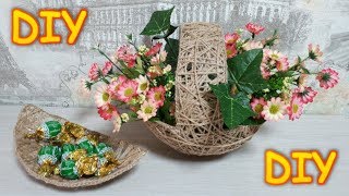 Как сделать ОРИГИНАЛЬНУЮ КОРЗИНКУ из ДЖУТА // ПРОСТОЙ способ // ПОДЕЛКИ своими руками Как сделать ОРИГИНАЛЬНУЮ КОРЗИНКУ из ДЖУТА // ПРОСТОЙ способ // ПОДЕЛКИ своими руками