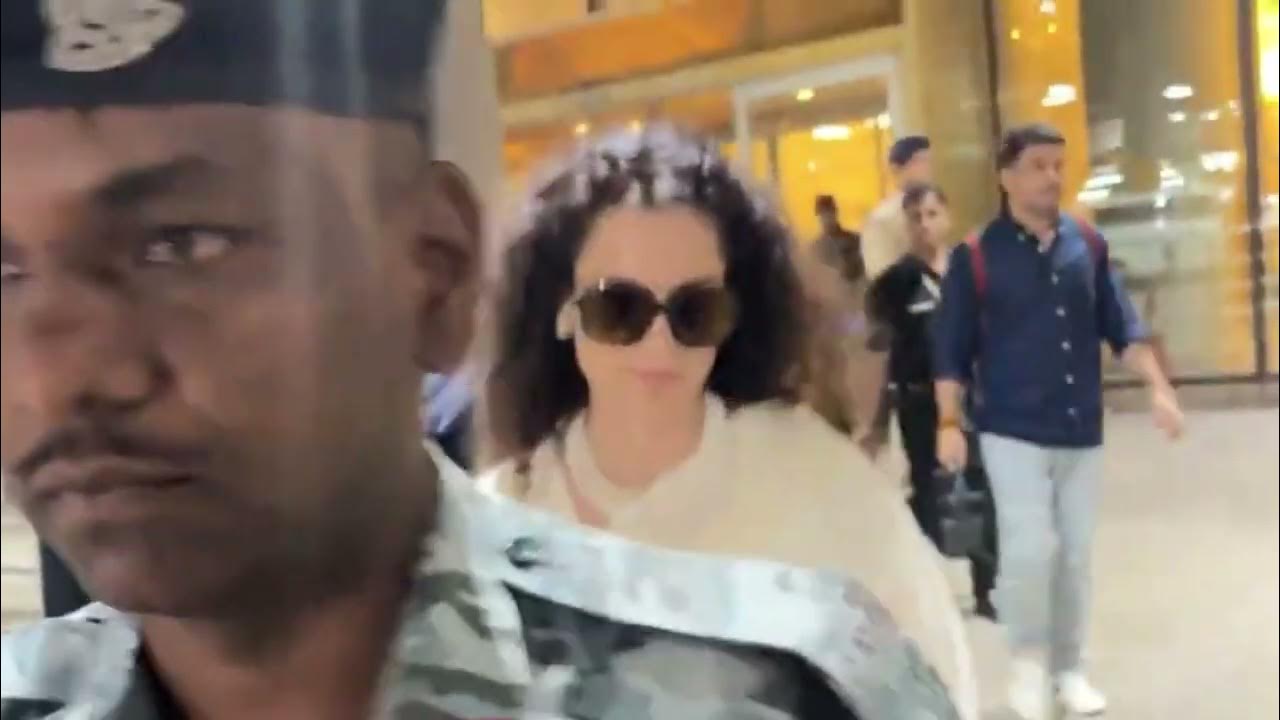 Kangana Ranaut spotted at the airport with a Louis Vuitton bag costing Rs  1.8 lakh as she returns from Budapest 1 : Bollywood News - Bollywood Hungama