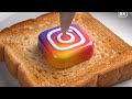 Classy LOGO Toast ASMR Spread 🥪 | satisfying toast making | relaxing food asmr video #ai #asmr