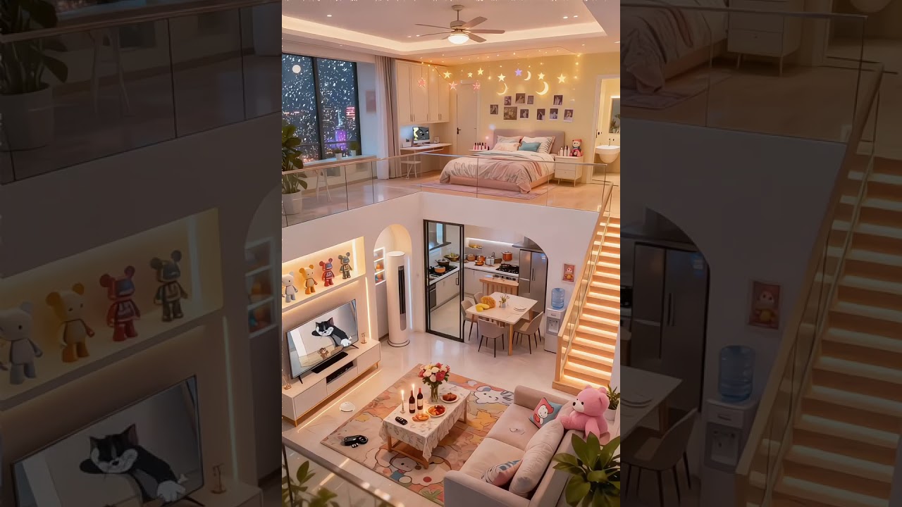 modern loft Apartment Small Space Living