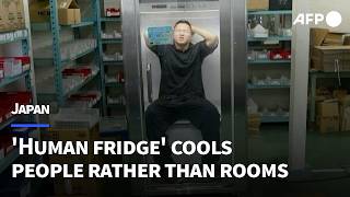 Human fridge helps workers cool off in Japan summer heat | AFP