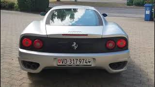 Ferrari F360 Berlinetta walk around and V8 sound Silver with Black wheels superb #supercars  Ferrari 360 Black Wheels