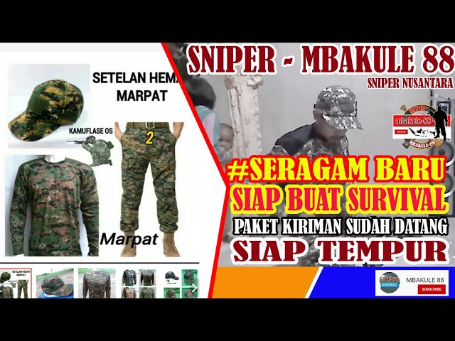 #SERAGAM HUNTING BARU ( SNIPER MBAKULE-88 DAPAT KIRIMAN SERAGAM BARU) class=