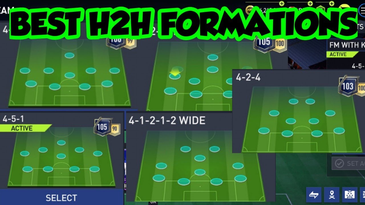 BEST H2H FORMATIONS IN FIFA MOBILE 22 TOP FORMATIONS BEST DEFENSIVE