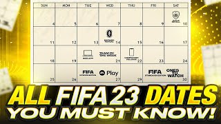 FIFA 23 CALENDAR DATES! WEB APP, EA PLAY 10 HOURS 