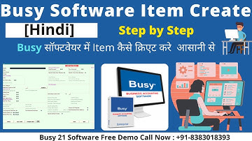 How To Item Master Create Modify Delete in Busy Complete Step by Step in Hindi Call Demo 8383018393
