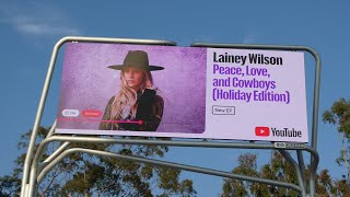 Lainey Wilson Peace Love And Cowboys (Holiday Edition) YouTube Billboard Sunset Blvd LA Dec 19, 2025