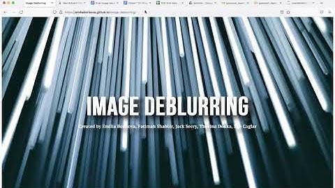 CSE 455 Image Deblurring Final Project