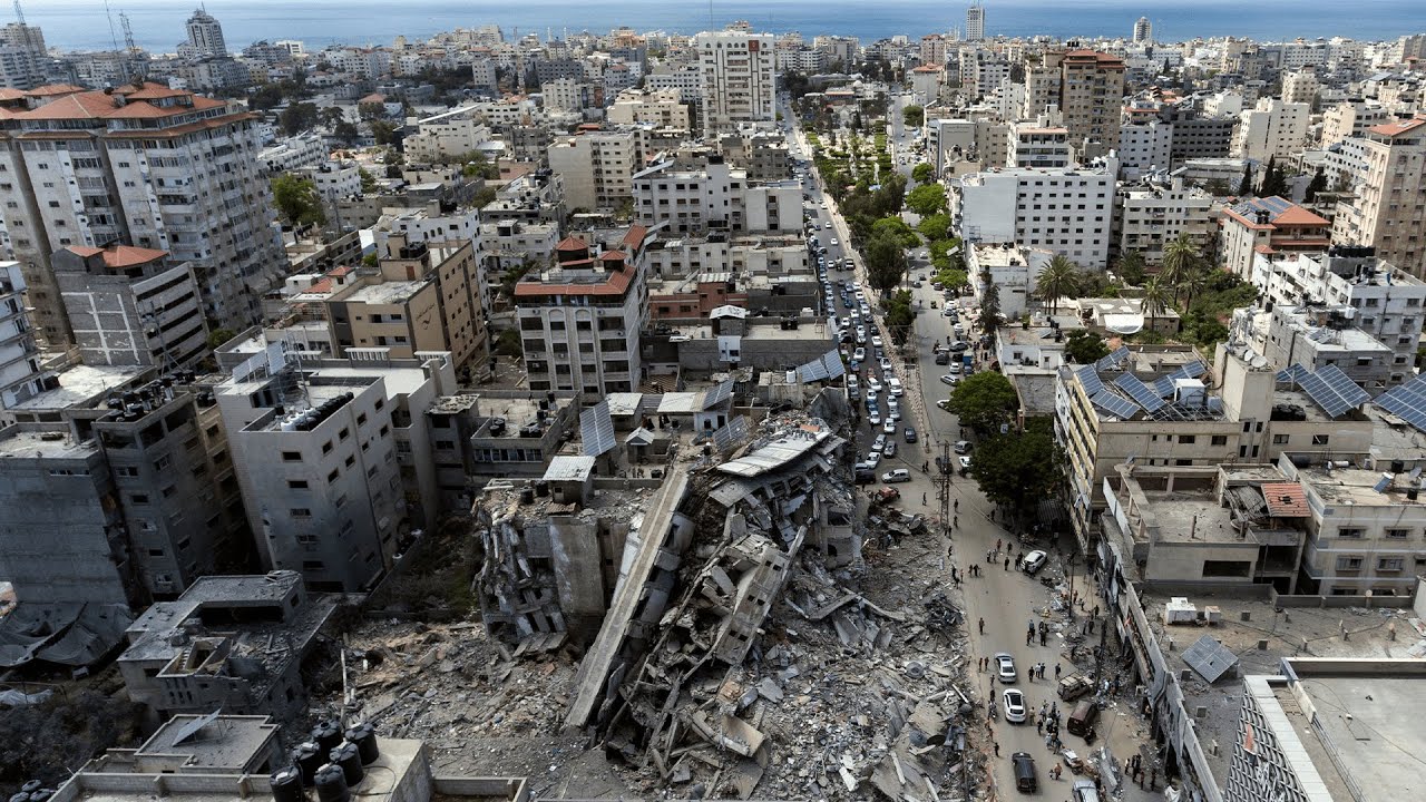 Drone captures scale of Gaza City destruction from above following the