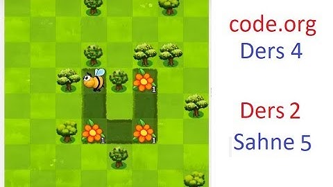 #4 Code.org Ders 4 (Level 4) . Ders 2 (Labirent ve Arı) Sahne 5 - Angry Birds -Code.org Çözümler