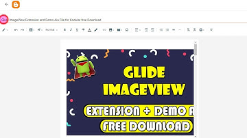 Glide ImageView Extension and Demo Aia File for Kodular free