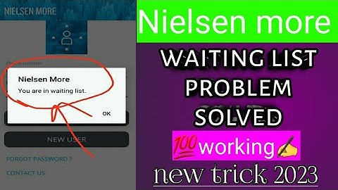 Nielsen more waiting list problem solved |waiting list problem solved |setting service official