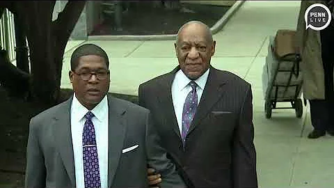 Raw Footage: Topless protester charges Cosby, identified as former actress of "The Cosby Show"