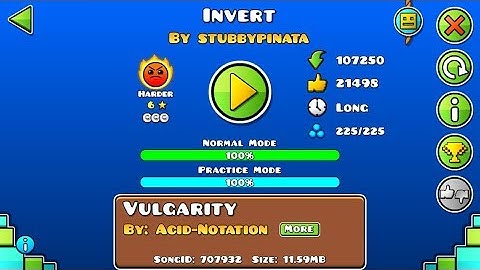 Geometry Dash: Invert by stubbypinata (EPIC harder) [60fps]