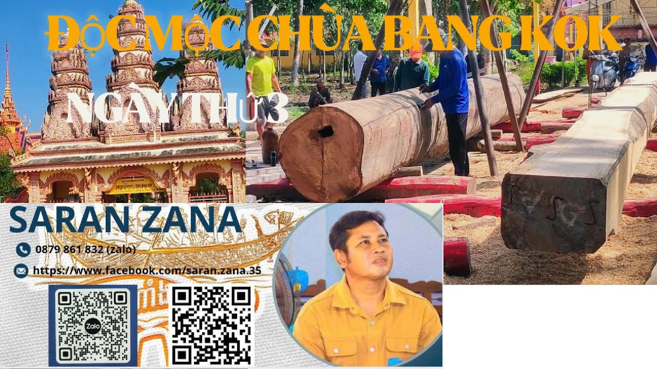 quá trình đóng ghe ngo độc mộc chùa bâng kok của đội thợ anh Saran