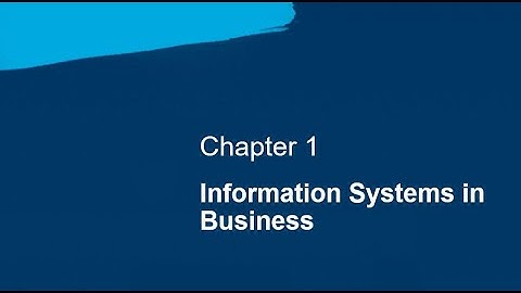 CSIS 110 MIS Book Chapter 1 Lecture Video