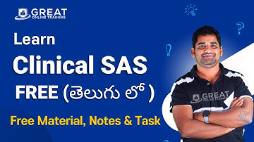 Clinical SAS Tutorial in Telugu (తెలుగు లో) | Learn SAS Clinical Programming in Telugu for FREE!