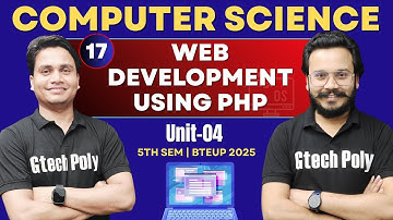 Web Development Using PHP | Unit-04 P-01 | PHP by Deepak Sir | CSE 5th Sem @gtechpoly