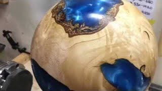 HD Earth Too wood and Resin hybrid sphere 2019