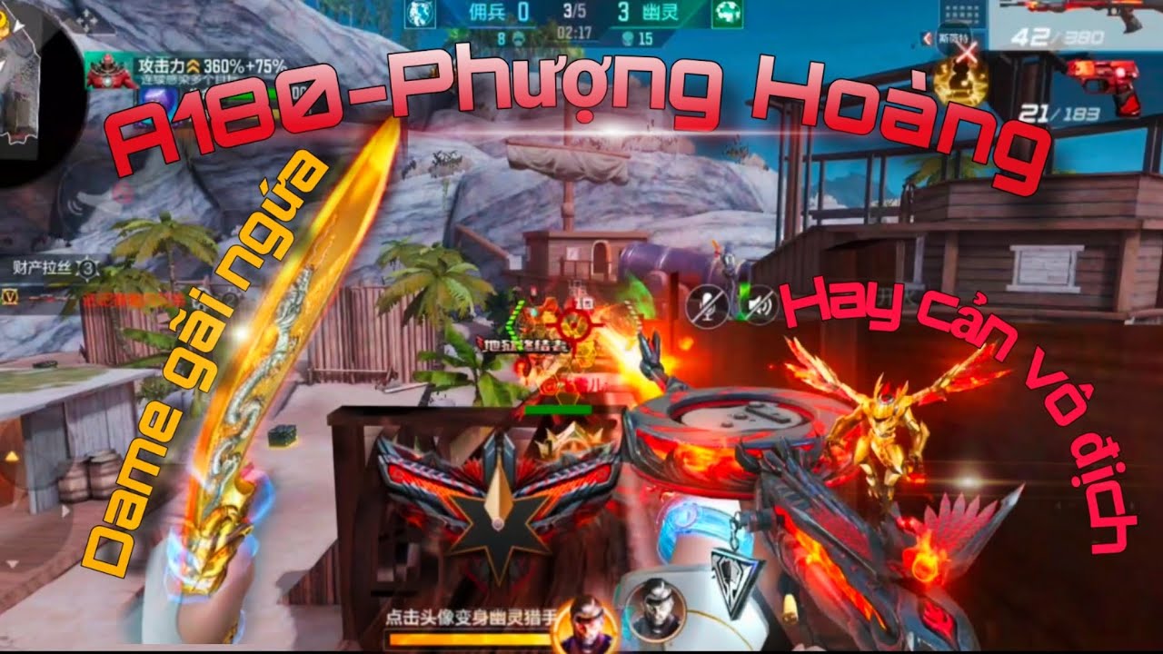 CF Mobile | A180 Phượng Hoàng trùm trong dòng cản zombie, nạp game,xmyt,bán acc...