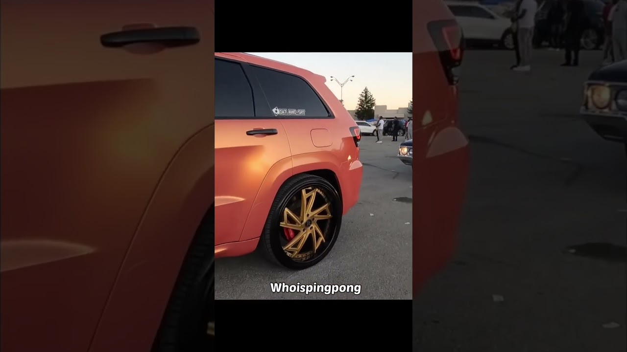 PEACH Satin wrap SRT jeep on brush gold ruccis ￼
