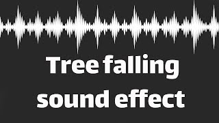 Tree Falling Sound Effect No Copyright