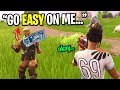 I pretended to be a mobile Fortnite player so people would go easy on me... (IT WORKED!)