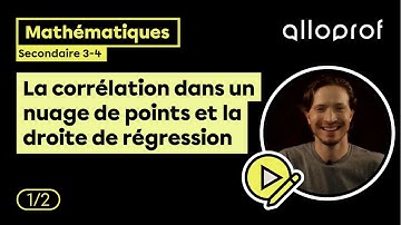La corrélation dans un nuage de points et la droite de régression (1/2) | Mathématiques | Alloprof