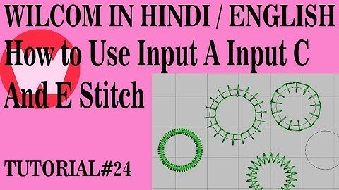Wilcom in Hindi-Tutorial_24_Effect of Input A Input C And E Stitch