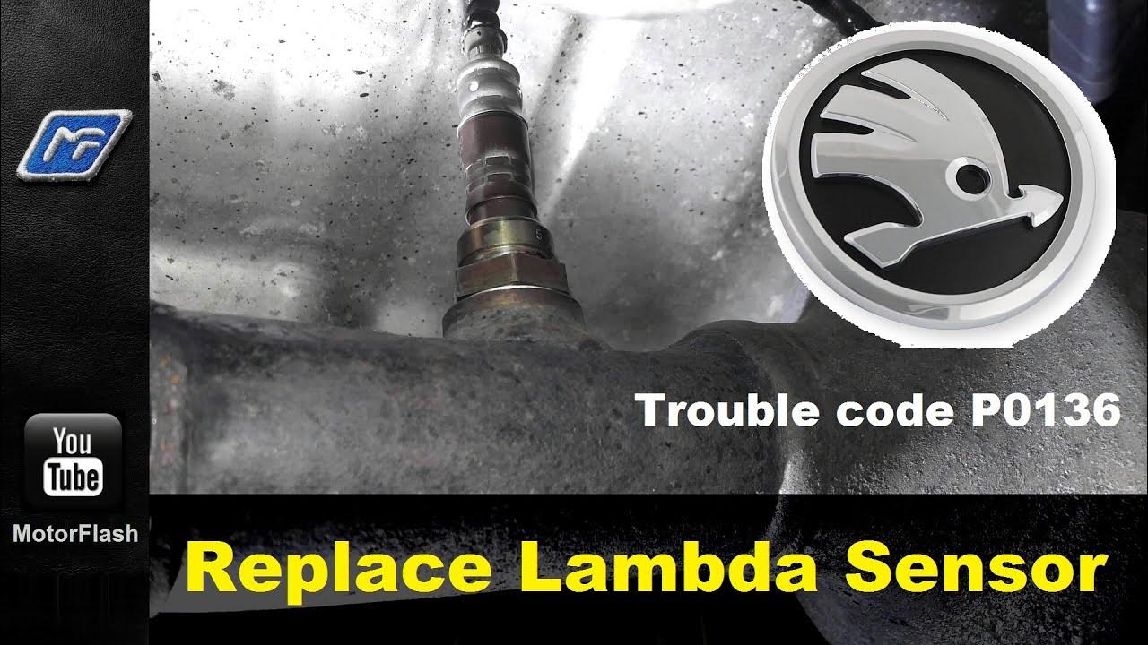 Škoda Fabia I How to Replace Lambda Sensor 2 / Jak vyměnit Lambda Sondu 2 / Trouble code P0136