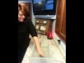 Hair dryer in water with hand and no safety switch