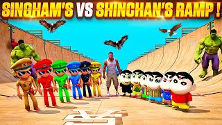 Granny Mega Ramp Challenge With Shinchan Pinchan Robochan & Colourful Little Singham's😱Full Fun🤣 screenshot 5