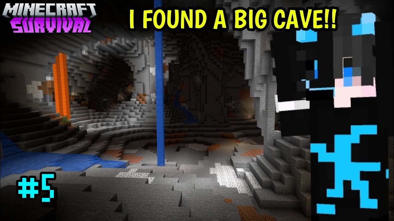 I FOUND A BIG CAVE!! | MINECRAFT SOLO SERVIVAL GAMEPLAY #5 - YouTube