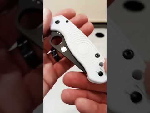 Spyderco Para 3 Lightweight White FRN DLC REX45 Lynch Flag Clip      