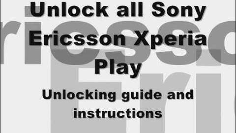 UNLOCK XPERIA PLAY (R800) & NEO (MT15) - How to Unlock Sony ericsson Xperia Play & Neo by Code