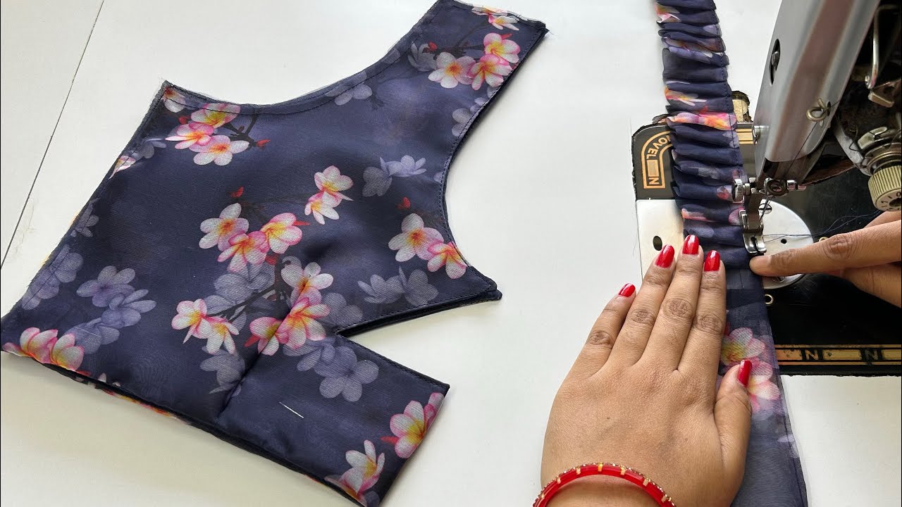 Frill Blouse Ki Design || Blouse Designs || Cutting And Stitching Back Neck Blouse Design || Blouse