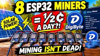 ESP32 Crypto Mining Is NOT Dead! 8 Miners Running on SOLAR POWER!