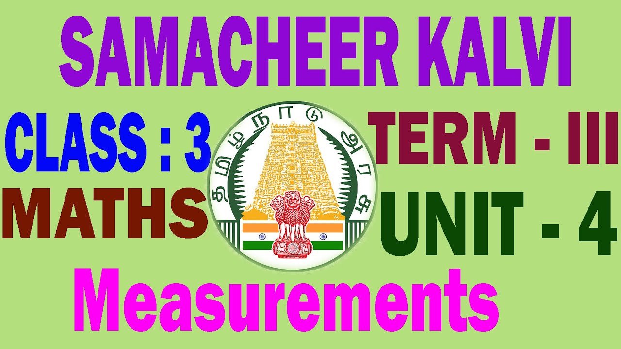 Samacheer Kalvi 3rd Std Maths Term 3 Unit 4 Measurements | TN & Matric ...
