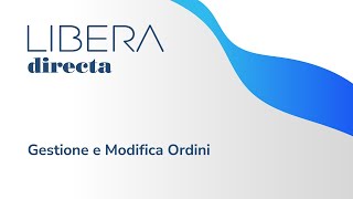 Gestione e Modifica Ordini