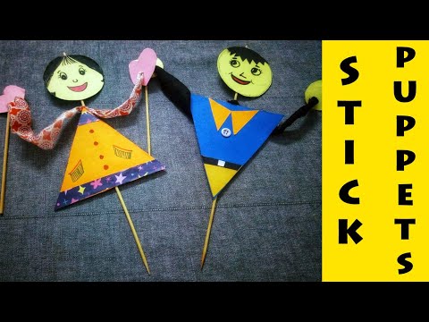 How to make a Stick Puppet| DIY ideas and Crafts for children - YouTube