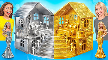 We Build Amazing Doll House | Gold vs Silver Challenge by Multi DO Girls