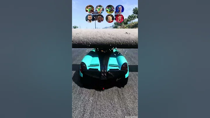 Messi vs Neymar vs Benzema vs Mbappe vs Halland vs Vinisius vs Cr7🚗🏆⚽Vs Decreasing Barriers! #shorts