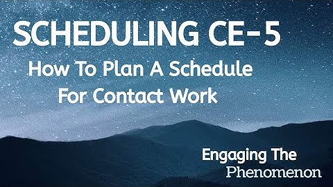Scheduling CE-5