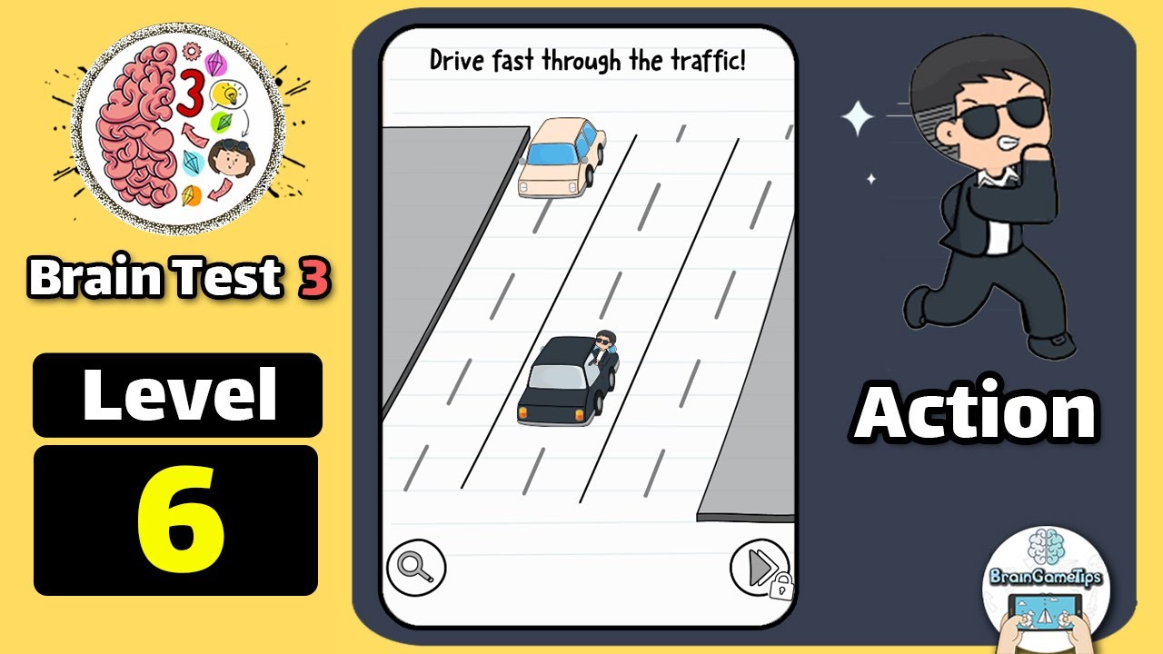 Brain Test 3: Tricky Quests - Agent Smith Action Level 6 Walkthrogh Answer
