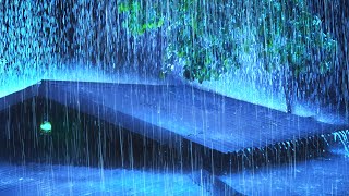 Sleep Better On A Rainy Day ☔ Heavy Rain On Tin Roof & Thunder Make You Free Your Mind & Relax